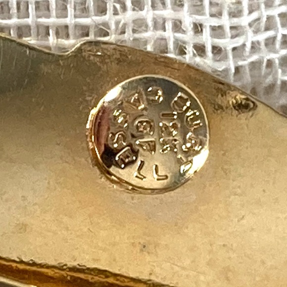 Vintage 12k GF Burt Cassell Signed Feather Brooch w/ Black Gemstone - Picture 7 of 7